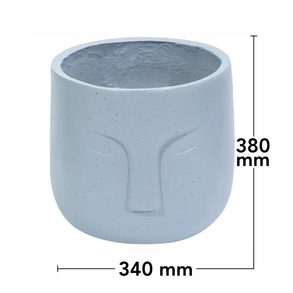 Ghiveci ecologic, Eco-friendly, Naimeed D6354, Mare, din materiale minerale, Gri, 38x34x34cm