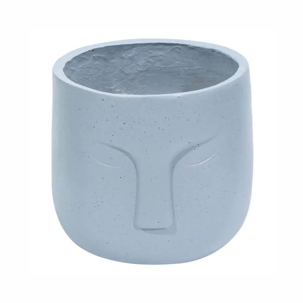 Ghiveci ecologic, Eco-friendly, Naimeed D6354, Mic, din materiale minerale, Gri, 28x25x25cm