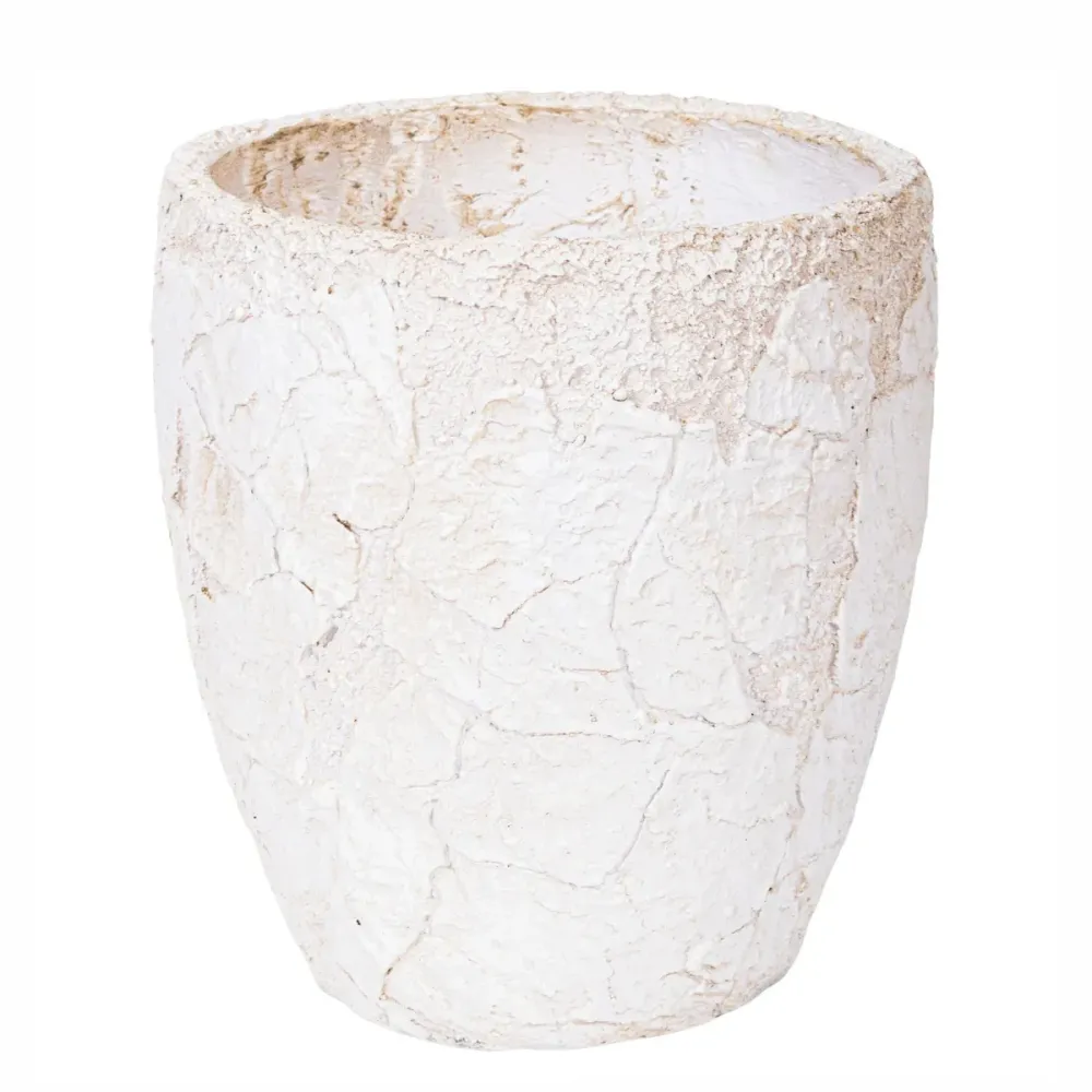 Ghiveci ecologic, Eco-friendly, Naimeed D6356, Mediu, din materiale minerale, Bej, 40x35x35cm