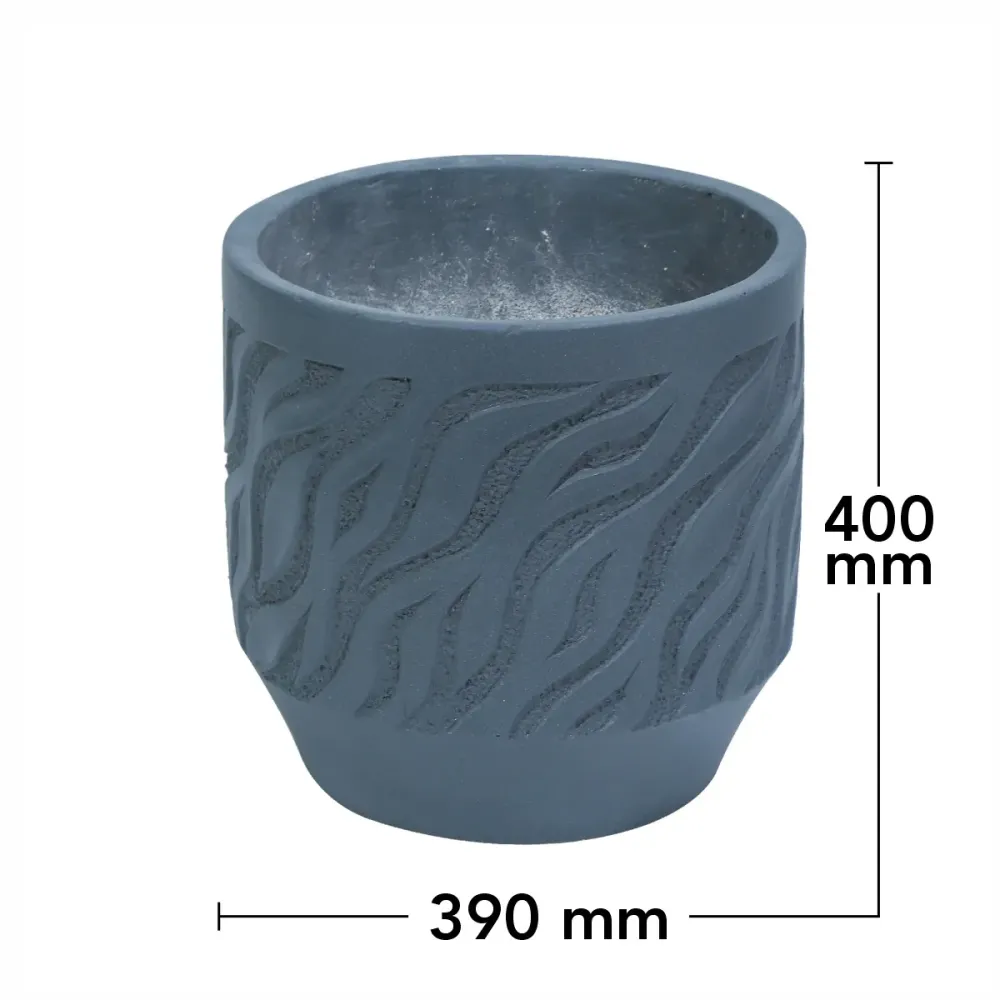 Ghiveci ecologic, Eco-friendly, Naimeed D6362, Mare, din materiale minerale, Gri, 40x39x39cm