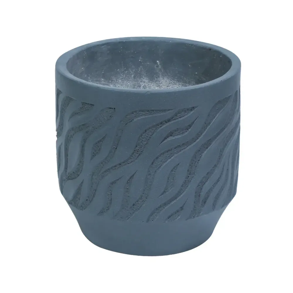 Ghiveci ecologic, Eco-friendly, Naimeed D6362, Mic, din materiale minerale, Gri, 28x27x27cm