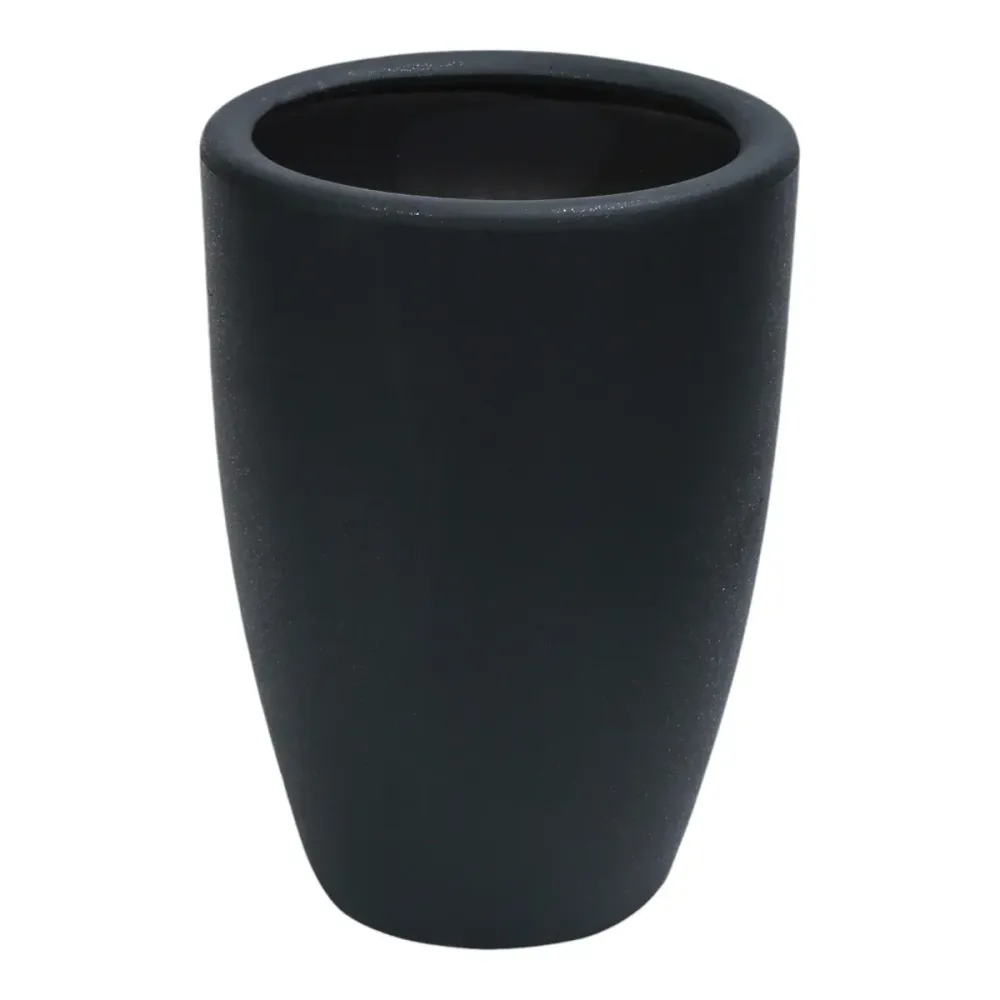 Ghiveci ecologic, Eco-friendly, Naimeed D6363, Mare, din materiale minerale, Negru, 48x39x39cm