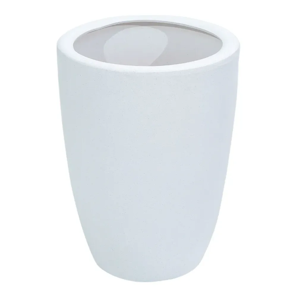 Ghiveci ecologic, Eco-friendly, Naimeed D6364, Mare, din materiale minerale, Alb, 48x39x39cm