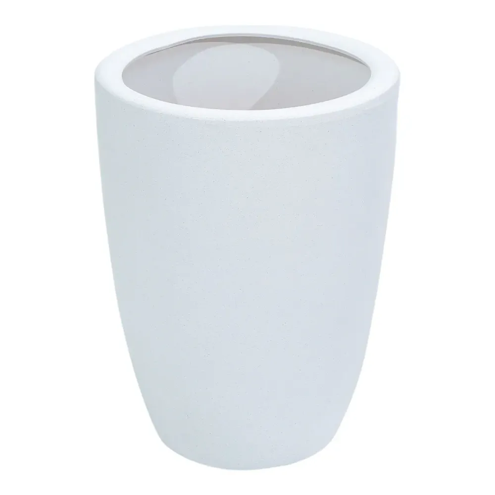 Ghiveci ecologic, Eco-friendly, Naimeed D6364, Mare, din materiale minerale, Alb, 48x39x39cm
