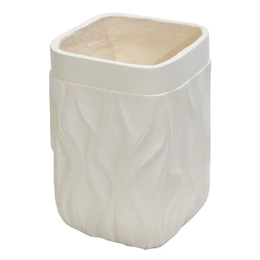 Ghiveci ecologic, Eco-friendly, Naimeed D6369, Mare, din materiale minerale, Crem, 47x33x33cm