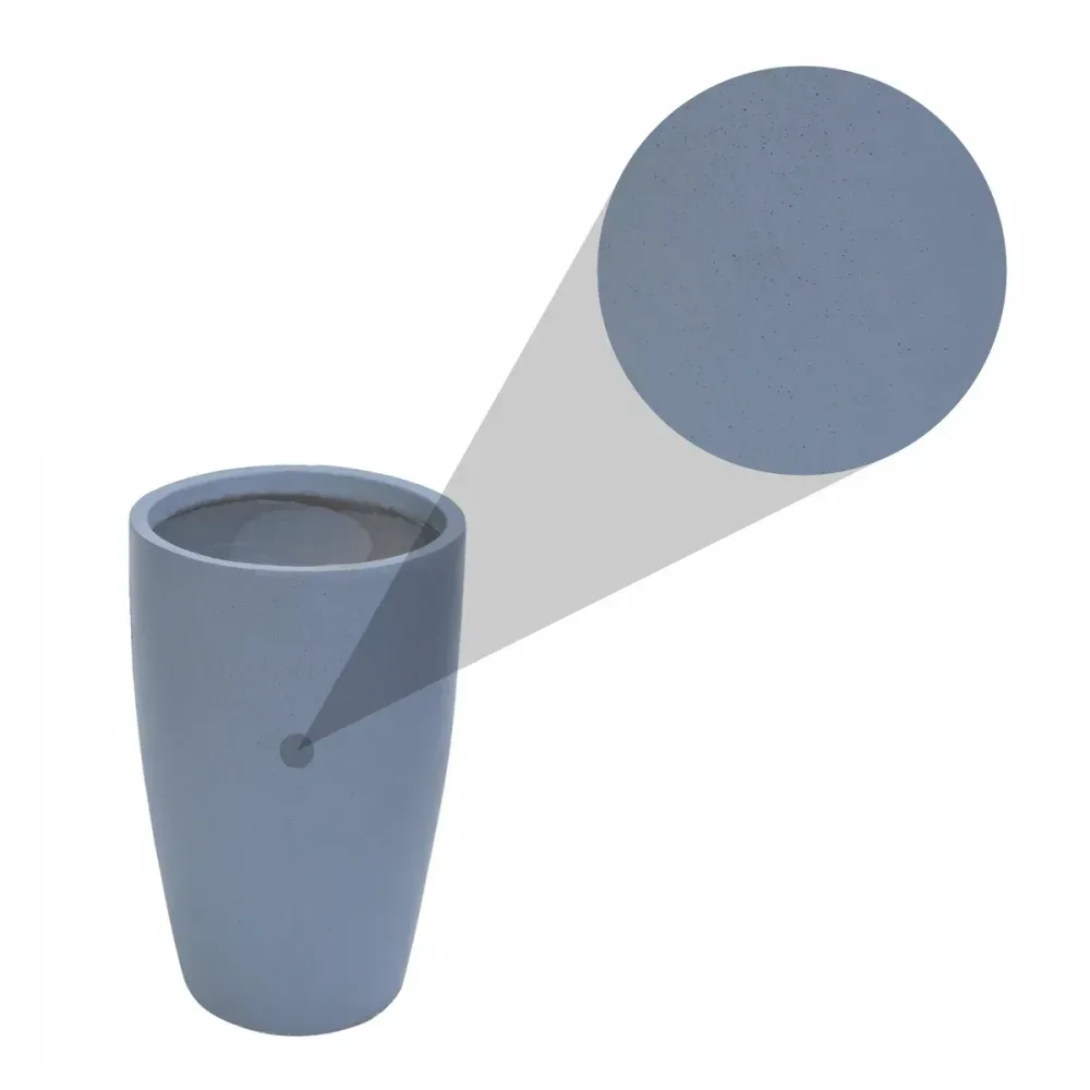 Ghiveci ecologic, Eco-friendly, Naimeed D6372, Mic, din materiale minerale, Gri, 32x26x26cm