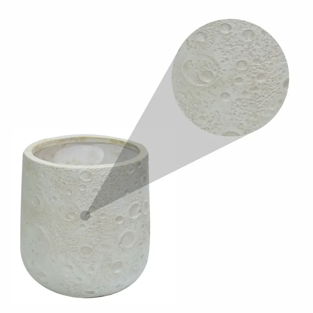 Ghiveci ecologic, Eco-friendly, Naimeed D6373, Mediu, din materiale minerale, Gri, 41x38x38cm