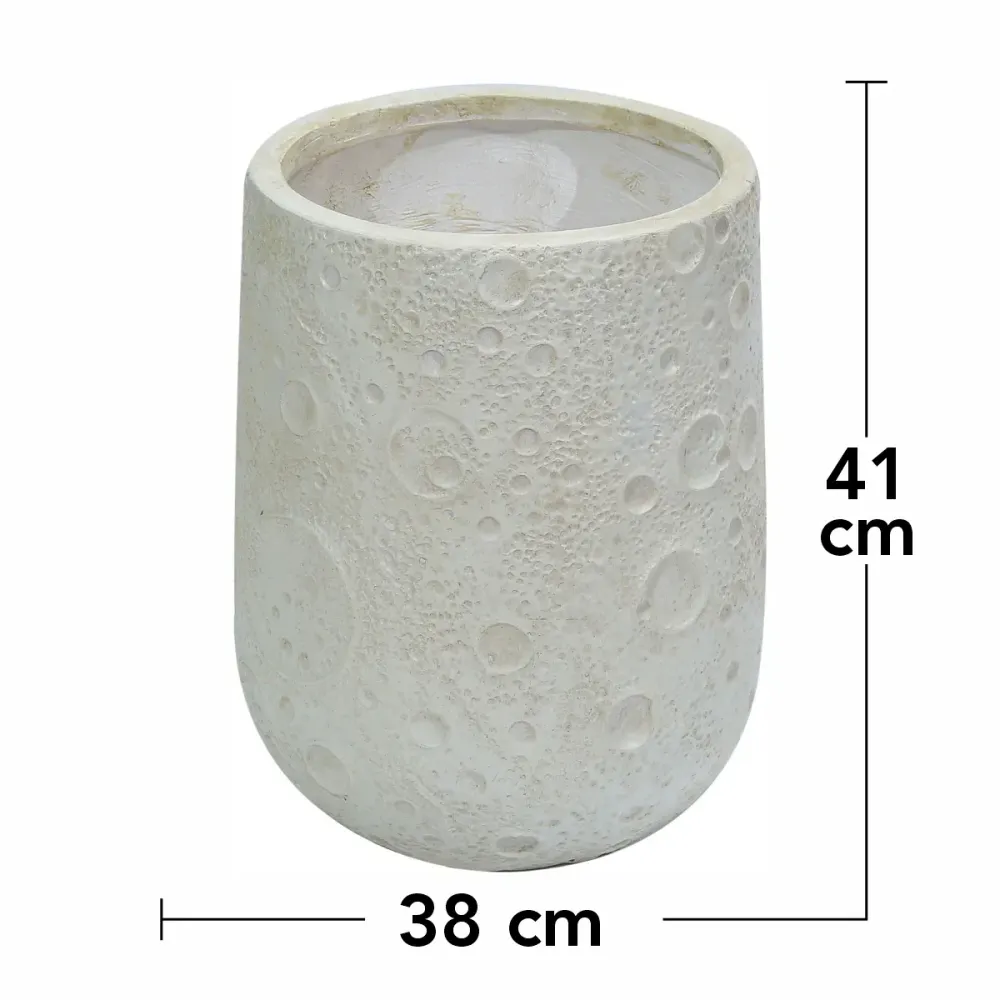 Ghiveci ecologic, Eco-friendly, Naimeed D6373, Mediu, din materiale minerale, Gri, 41x38x38cm