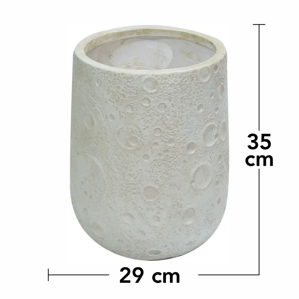 Ghiveci ecologic, Eco-friendly, Naimeed D6373, Mic, din materiale minerale, Gri, 39x29x29cm