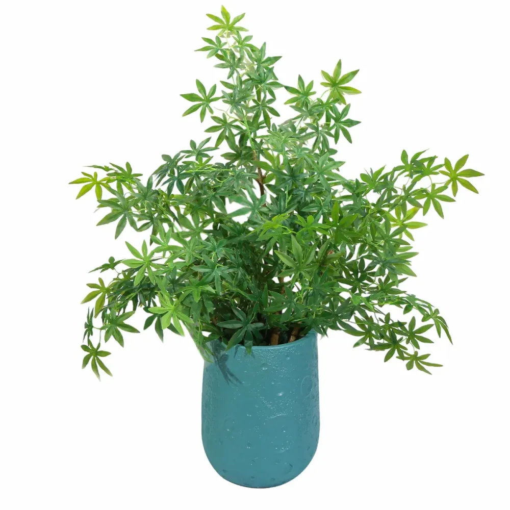 Ghiveci ecologic, Eco-friendly, Naimeed D6375, Mare, din materiale minerale, Turcoaz, 48x48x48cm