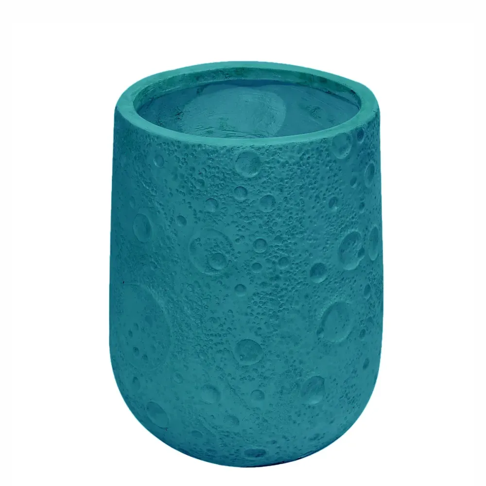 Ghiveci ecologic, Eco-friendly, Naimeed D6375, Mic, din materiale minerale, Turcoaz, 39x29x29cm