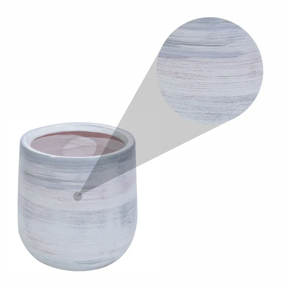 Ghiveci ecologic, Eco-friendly, Naimeed D6378, Mare, din materiale minerale, Gri, 46x39x39cm