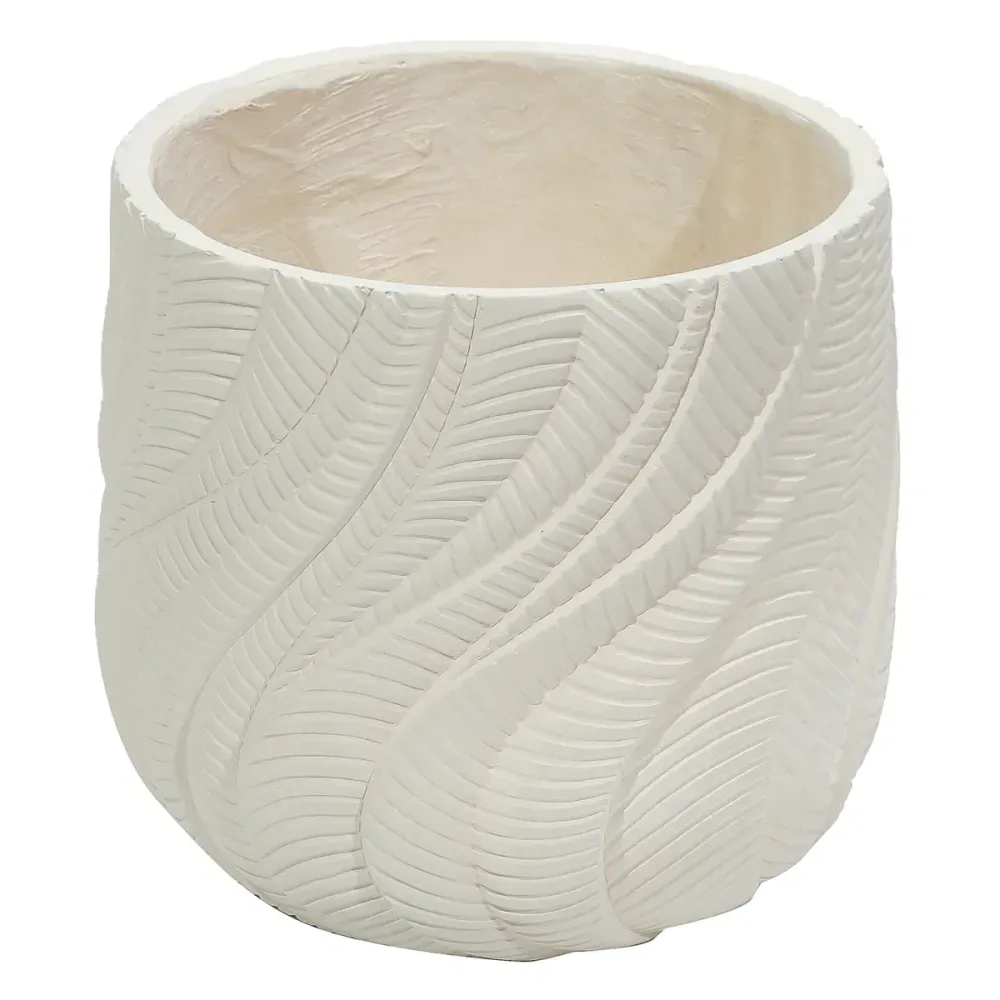 Ghiveci ecologic, Eco-friendly, Naimeed D6380, Mare, din materiale minerale, Crem, 42x45x45cm