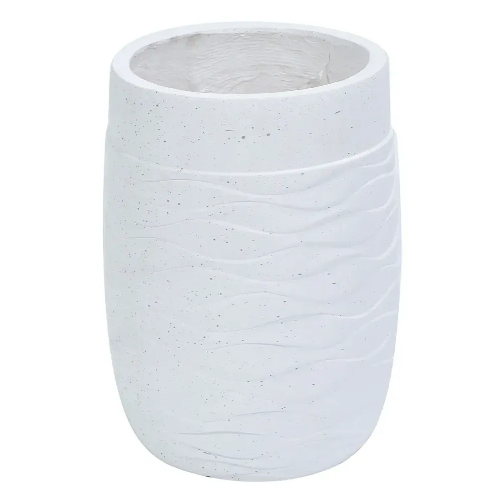 Ghiveci ecologic, Eco-friendly, Naimeed D6382, Mare, din materiale minerale, Alb, 57x40x40cm