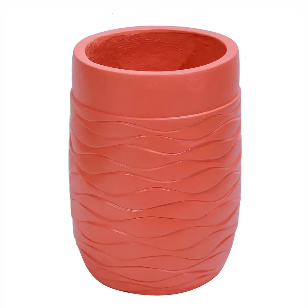 Ghiveci ecologic, Eco-friendly, Naimeed D6383, Mediu, din materiale minerale, Caramiziu, 41,5x29x29cm