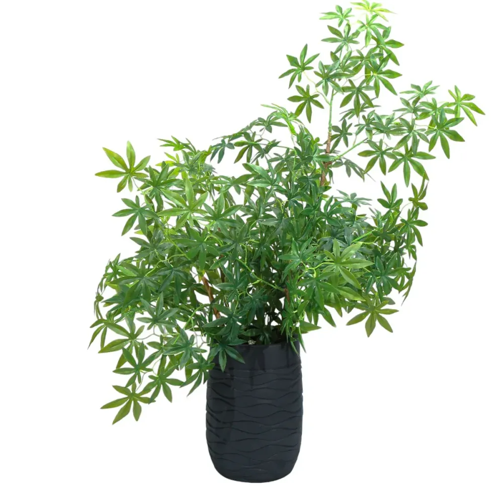 Ghiveci ecologic, Eco-friendly, Naimeed D6384, Mare, din materiale minerale, Negru, 57x40x40cm