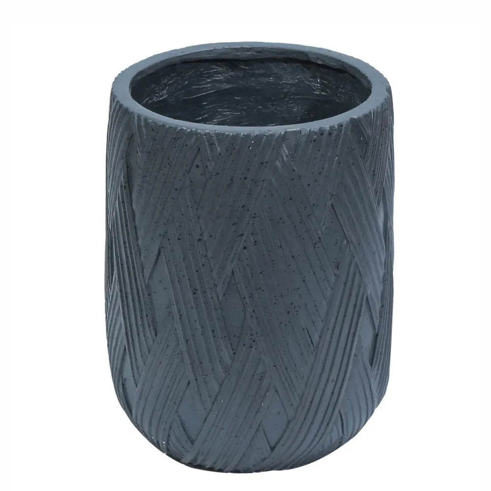 Ghiveci ecologic, Eco-friendly, Naimeed D6385 Mediu, din materiale minerale, Negru, 41x34x34cm