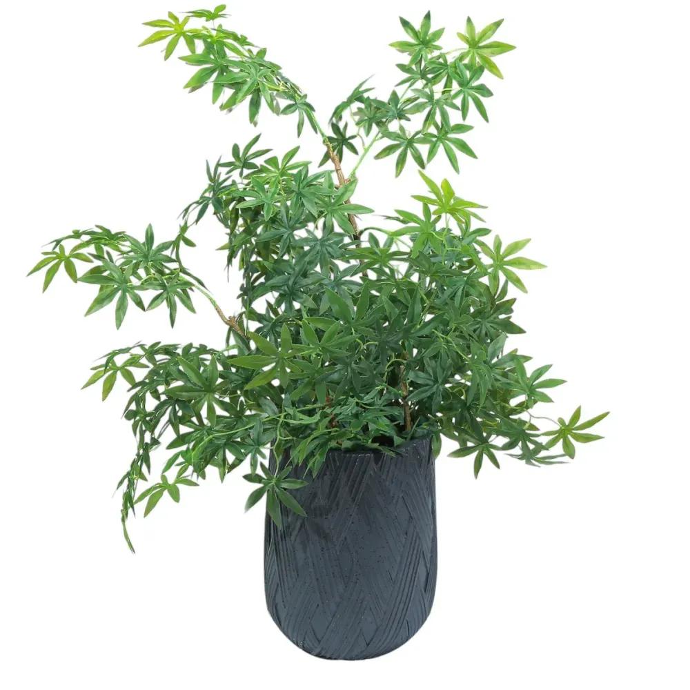 Ghiveci ecologic, Eco-friendly, Naimeed D6385 Mediu, din materiale minerale, Negru, 41x34x34cm