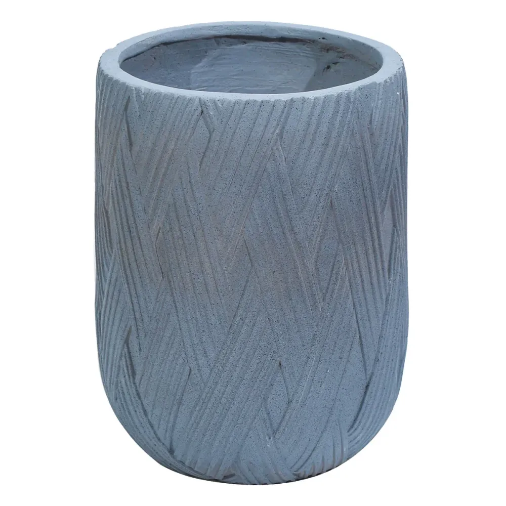 Ghiveci ecologic, Eco-friendly, Naimeed D6387 Mediu, din materiale minerale, Gri, 41x34x34cm