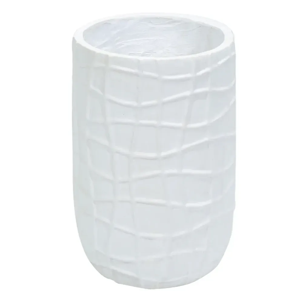 Ghiveci ecologic, Eco-friendly, Naimeed D6388, Mare, din materiale minerale, Alb, 57x35x35cm