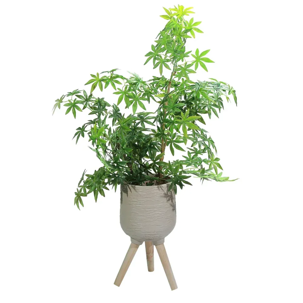 Ghiveci ecologic, Eco-friendly, Naimeed D6391 Mediu, din materiale minerale, Bej, 32x29x29cm