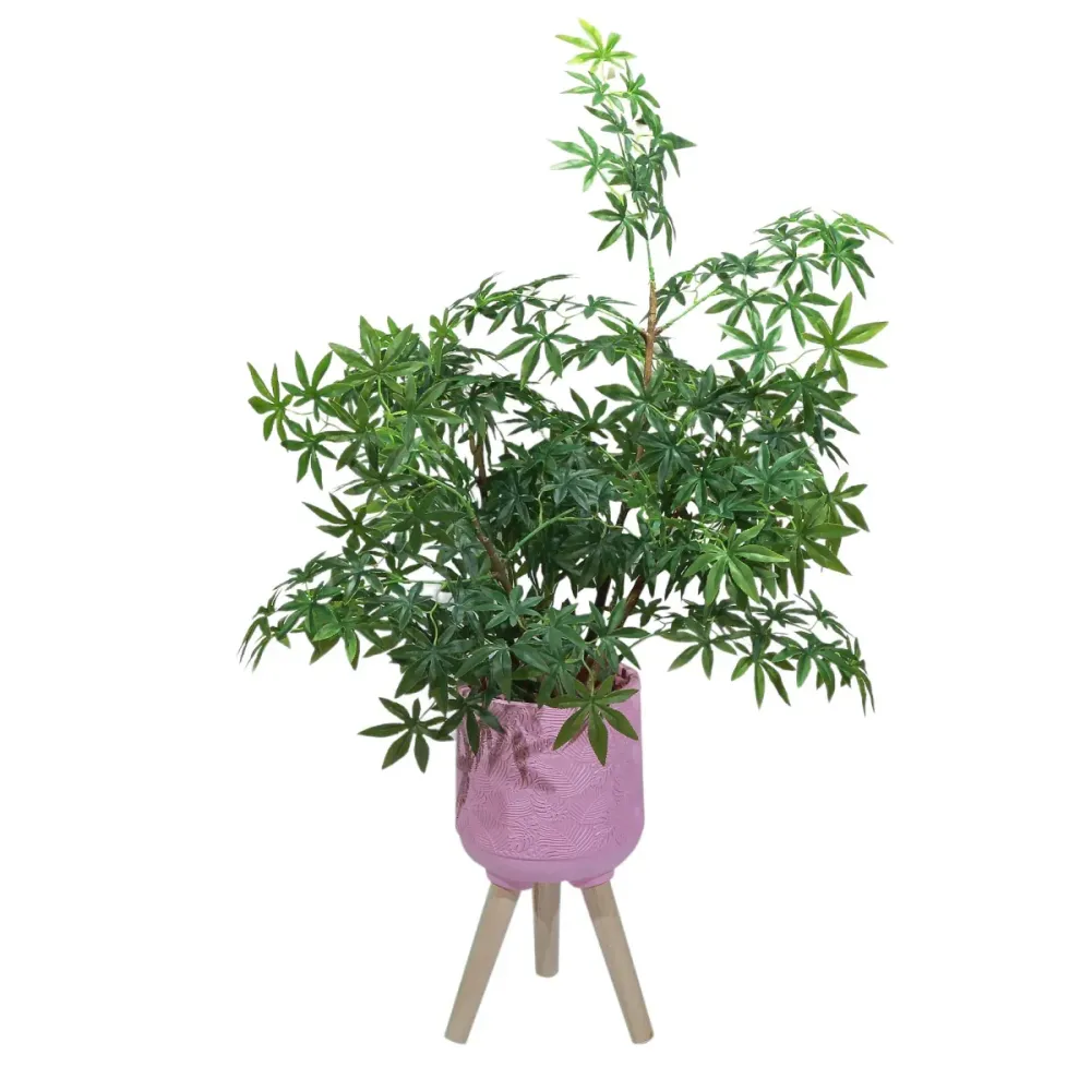 Ghiveci ecologic, Eco-friendly, Naimeed D6395, Mare, din materiale minerale, Roz, 35x33x33cm