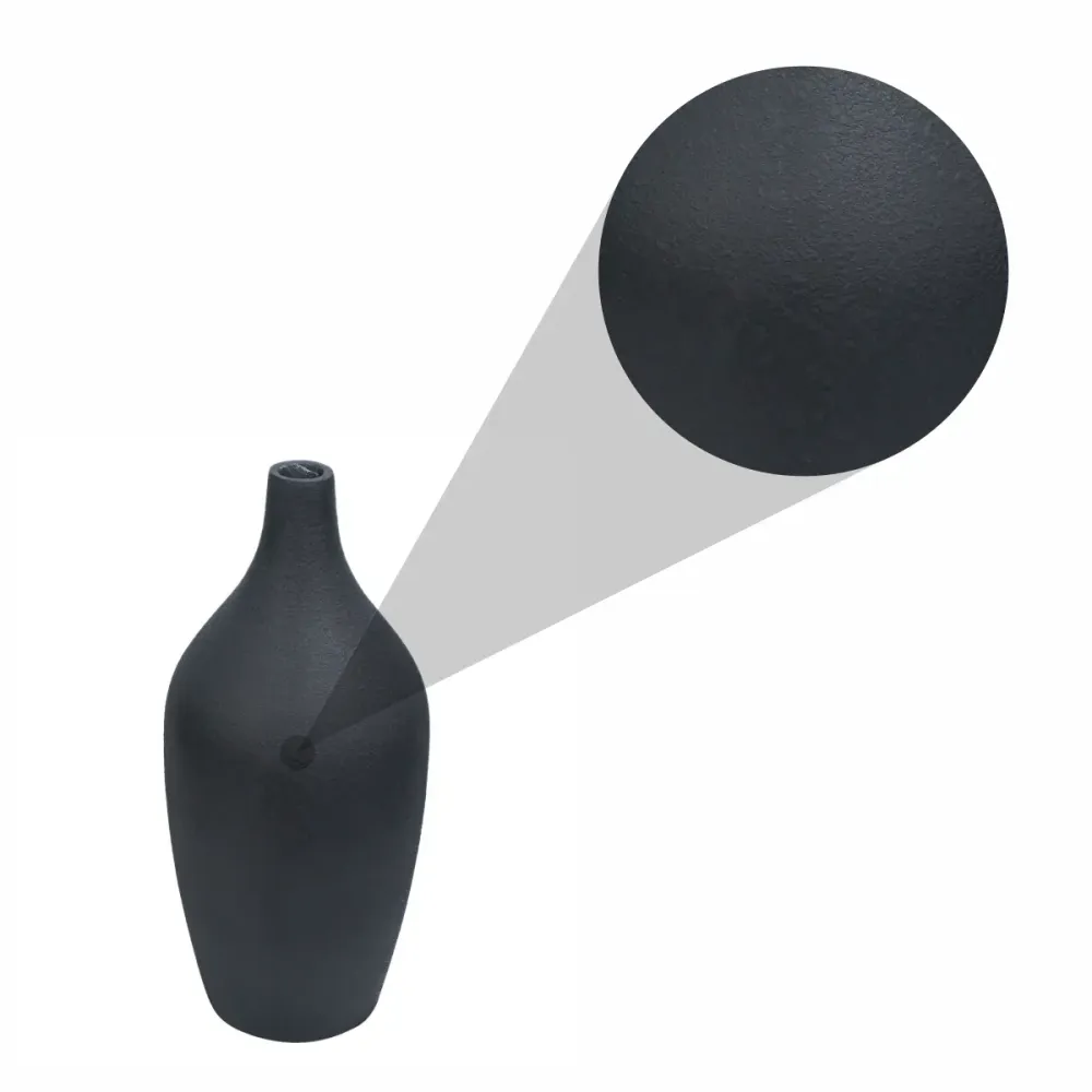 Ghiveci ecologic, Eco-friendly, Naimeed D6401 Mediu, din materiale minerale, Negru, 65x30x30cm