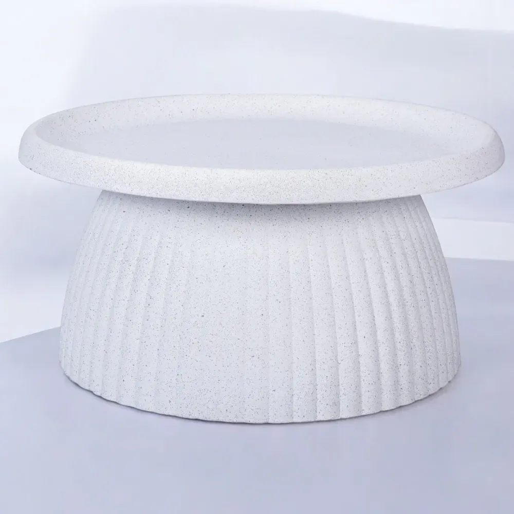 Ghiveci ecologic, Eco-friendly, Naimeed D6408, din materiale minerale, Alb, 35x70x70cm