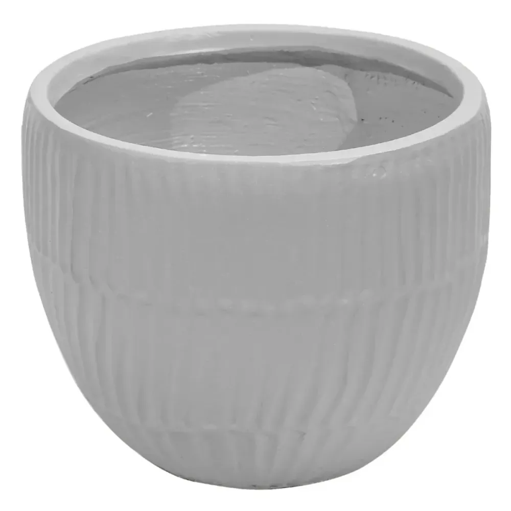 Ghiveci ecologic, Eco-friendly, Naimeed D6411, Mare, din materiale minerale, Gri, 35x42x42cm