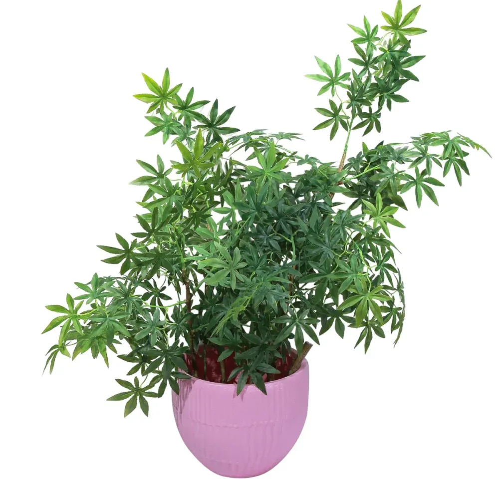 Ghiveci ecologic, Eco-friendly, Naimeed D6412, Mare, din materiale minerale, Roz, 35x42x42cm