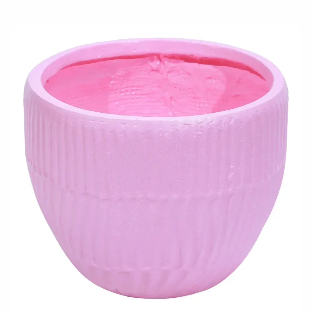 Ghiveci ecologic, Eco-friendly, Naimeed D6412, Mic, din materiale minerale, Roz, 25x29x29cm