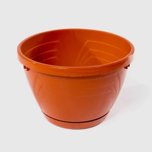 Ghiveci Lux din plastic, Culoare teracota, nr. 4, 1.5 l