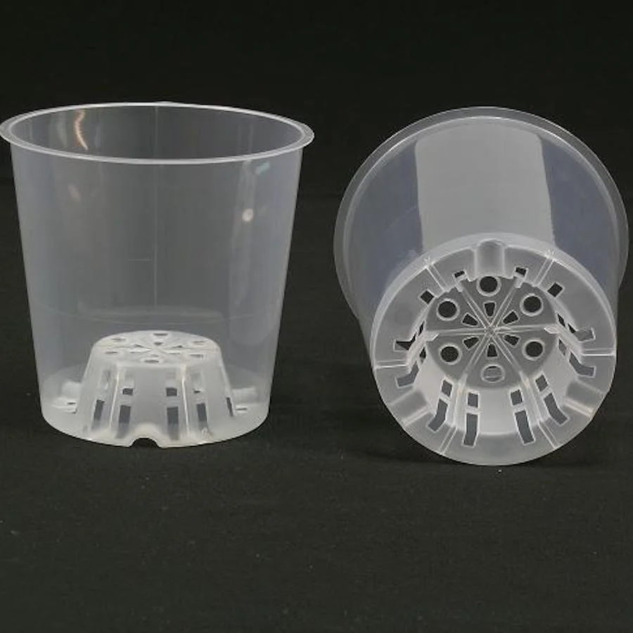 Ghiveci orhidee transparent, plastic D15cm