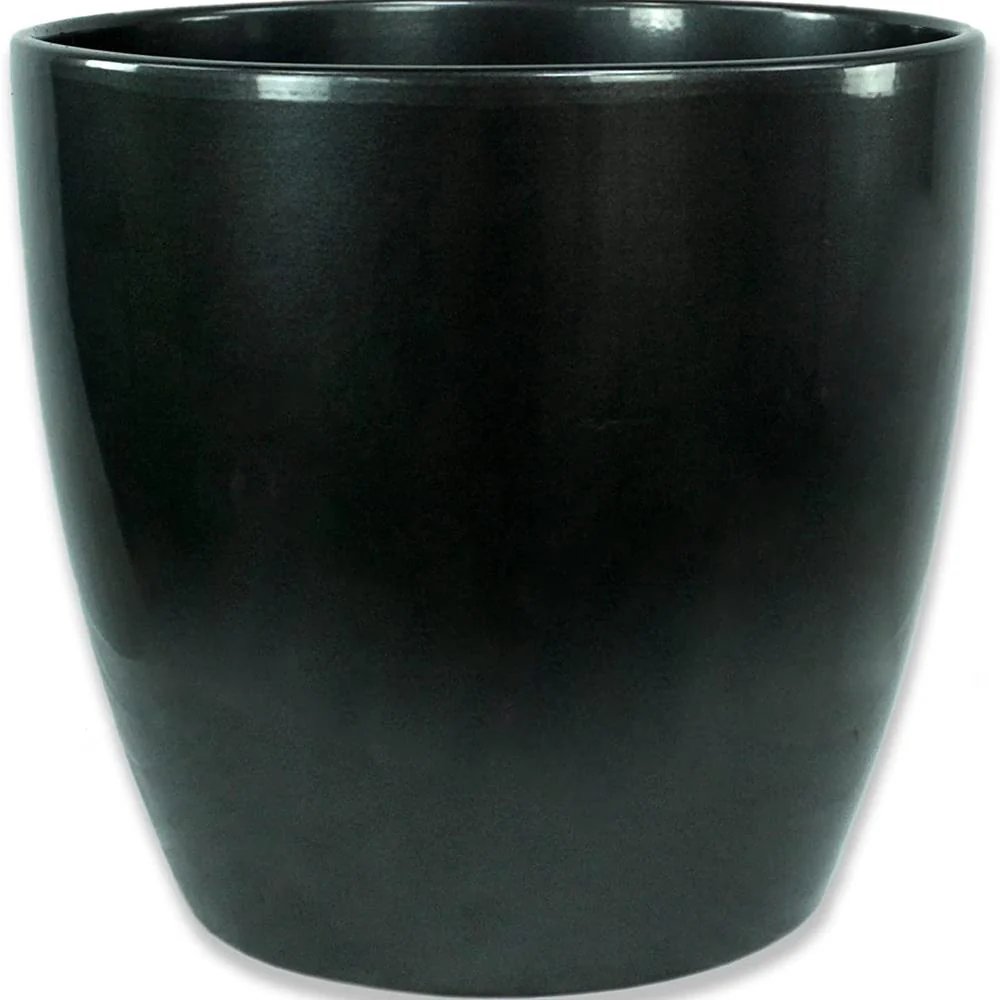 Ghiveci plante rotund Ceramic Scheurich, Ø 14 cm, H12,4 cm, Negru