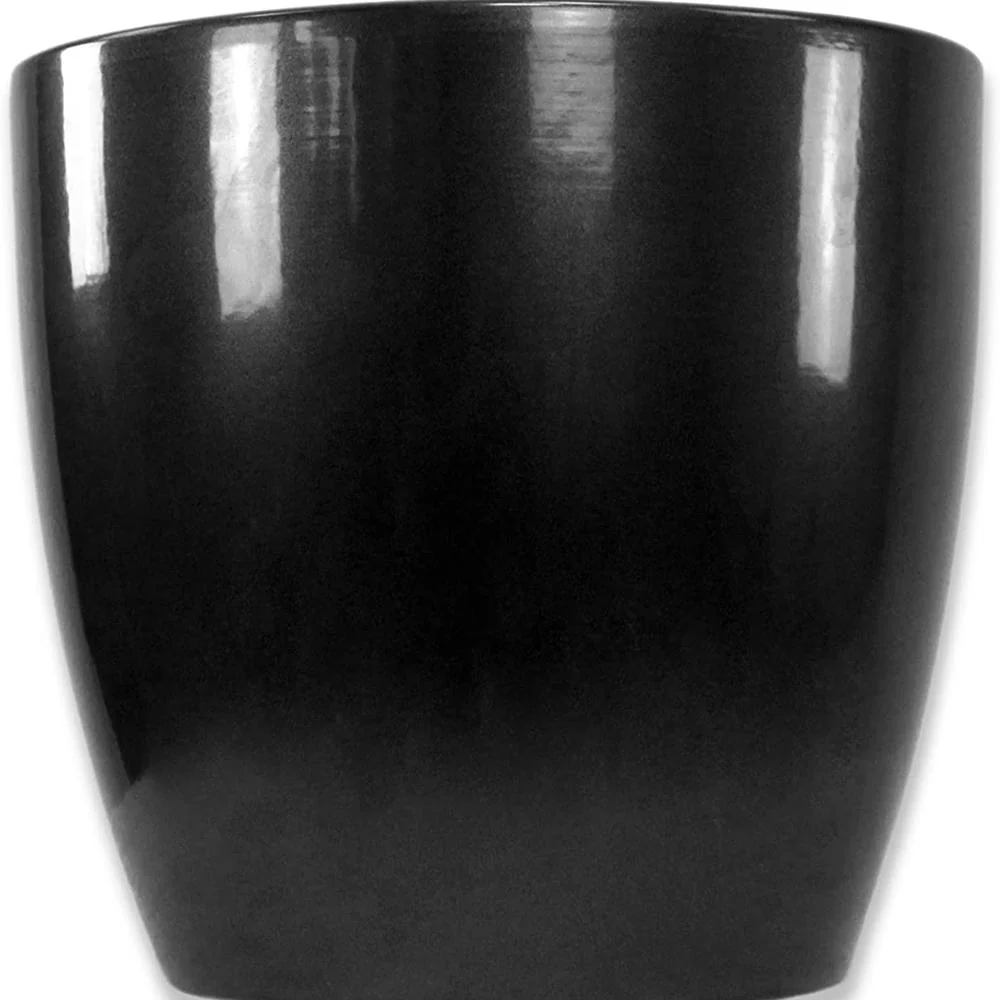 Ghiveci plante rotund Ceramic Scheurich, Ø 14 cm, H12,4 cm, Negru