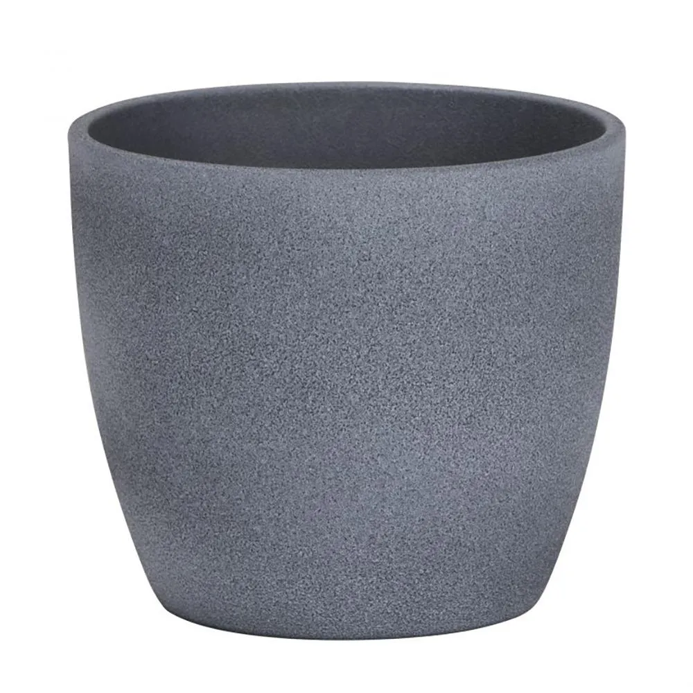 Ghiveci plante rotund Ceramic Scheurich Ø 19 cm, H17 cm, Gri Inchis