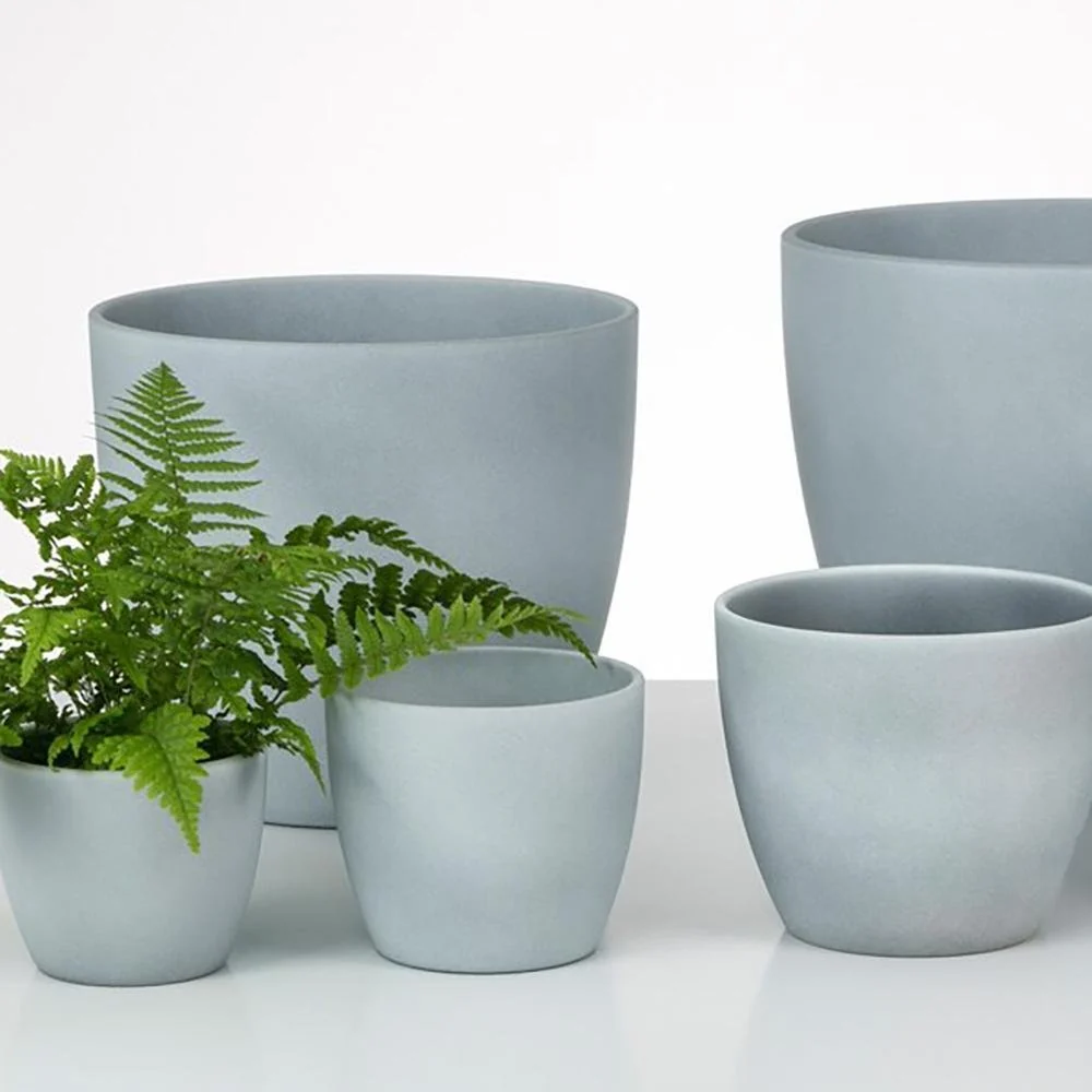 Ghiveci plante rotund Ceramic Scheurich, Ø 22 cm, H19,5 cm, Gri Deschis