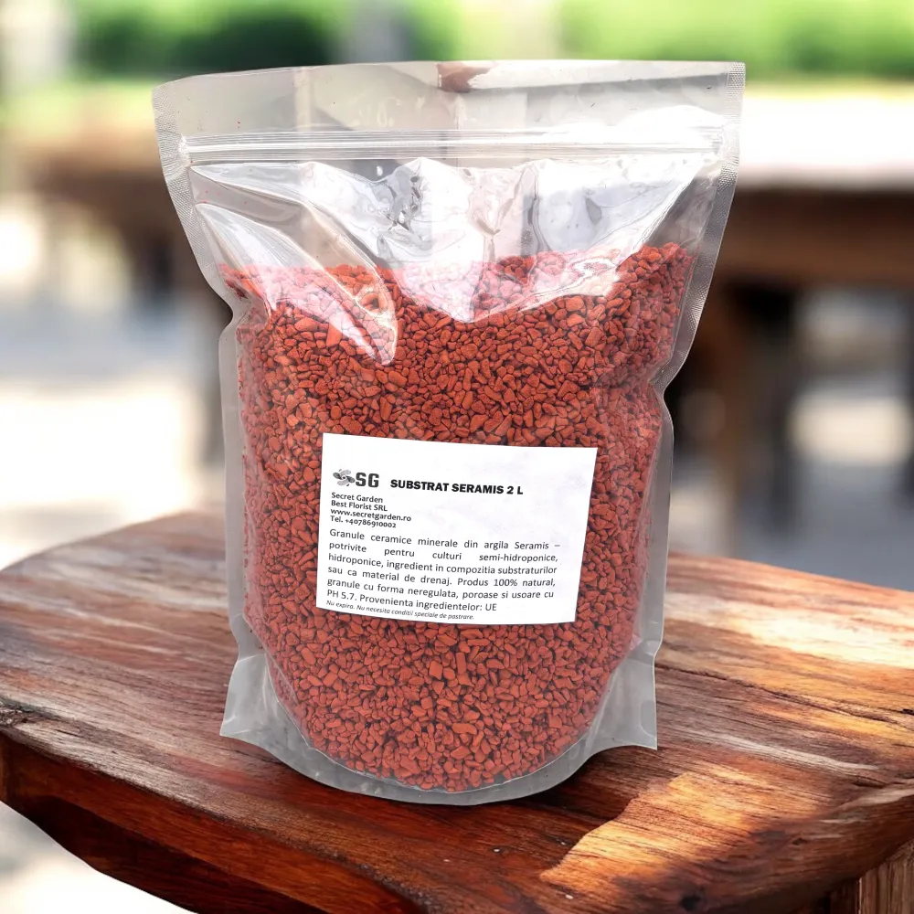 Granule ceramice din argila Seramis - substrat profesional pentru hidroponie si drenaj optim