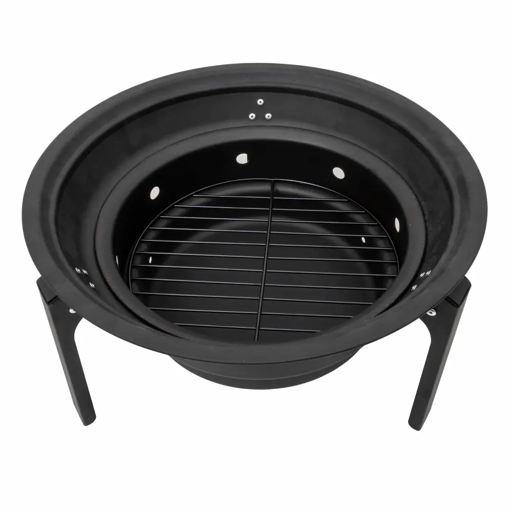 Gratar metalic pentru camping, pliabil, rotund, diametru 35cm Z-TOOLS / ZTS 9088