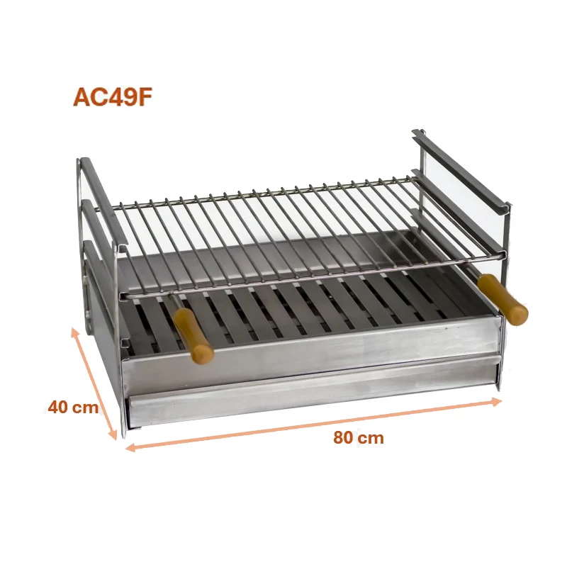 Grătar de șezat din inox 80x40 AC49F