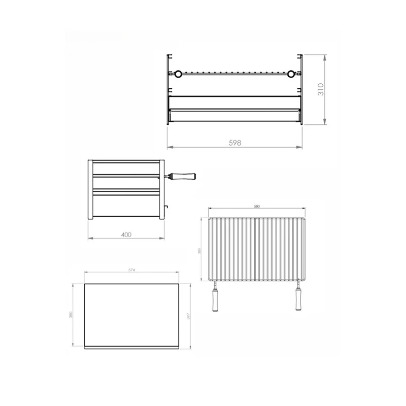 Grătar de pus din inox 60x40 AC48F