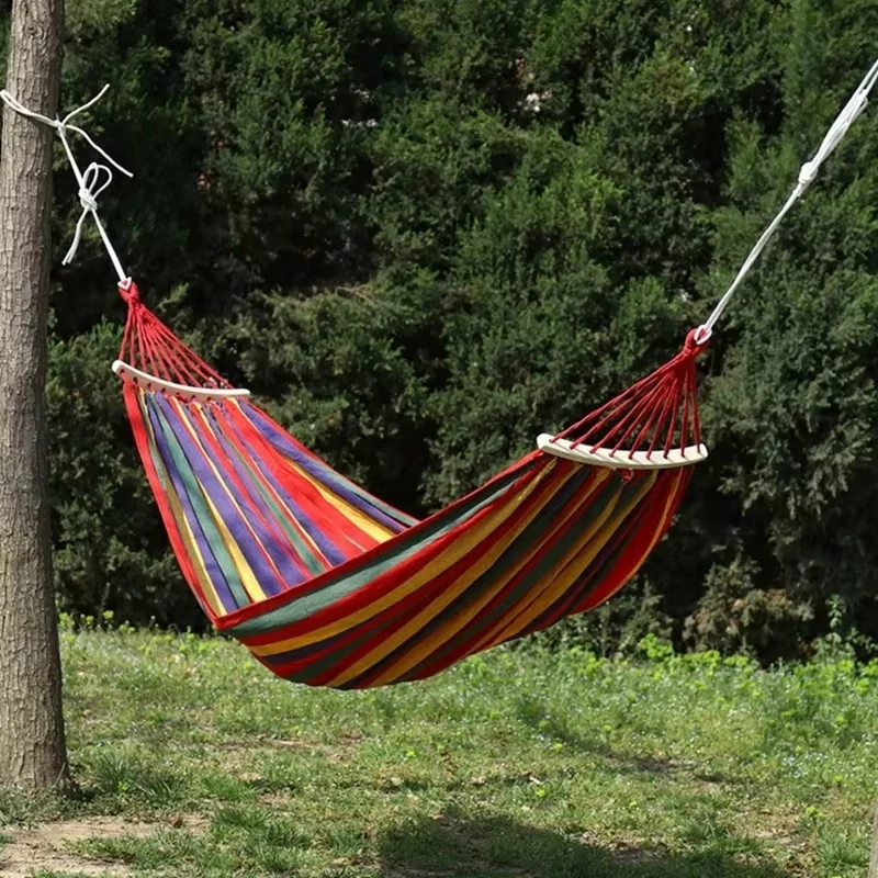 Hamac Multicolor 200x80 cm cu Bare Lemn