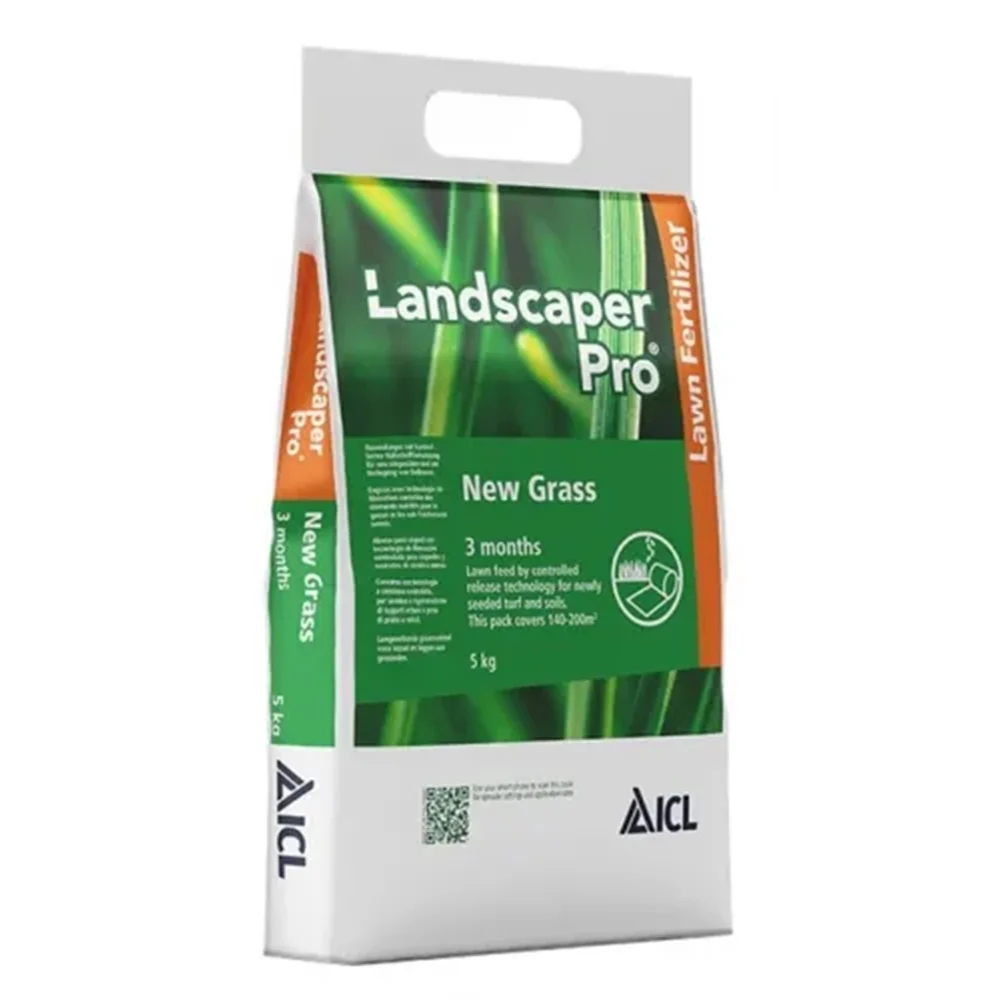 Ingrasamant gazon profesional Landscaper Pro New Grass 5 kg, fertilizare controlata pentru gazon nou si suprainsamantare,...