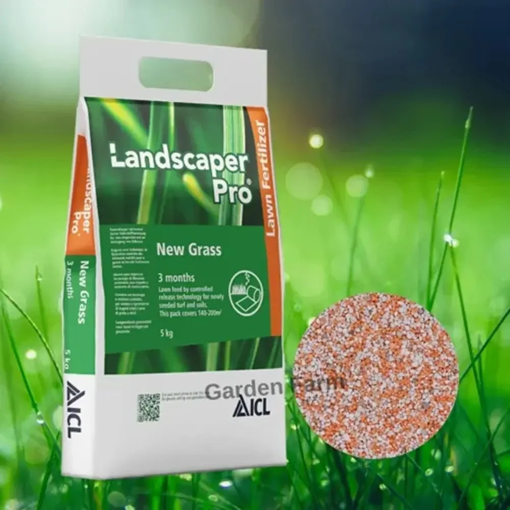 Ingrasamant gazon profesional Landscaper Pro New Grass 5 kg, fertilizare controlata pentru gazon nou si suprainsamantare,...