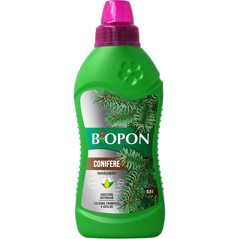 Ingrasamant lichid BIOPON pentru conifere, ace intens verzi si plante sanatoase, 500 ml