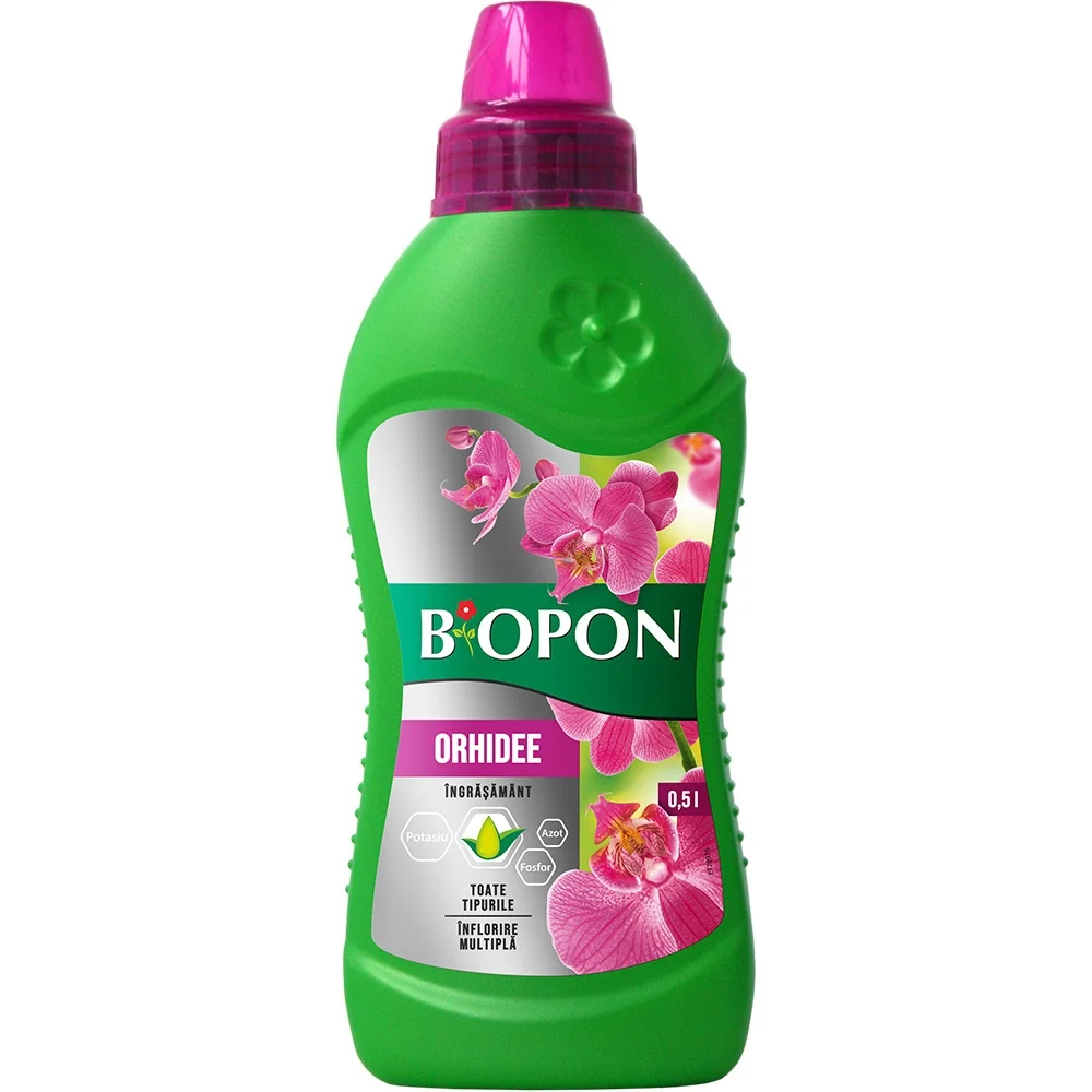 Ingrasamant lichid BIOPON pentru orhidee, inflorire frecventa si intensa, 500 ml