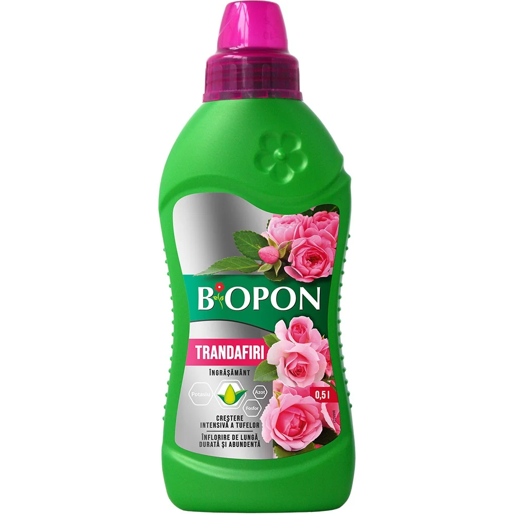Ingrasamant lichid BIOPON pentru trandafiri, flori abundente si sanatoase, 500 ml