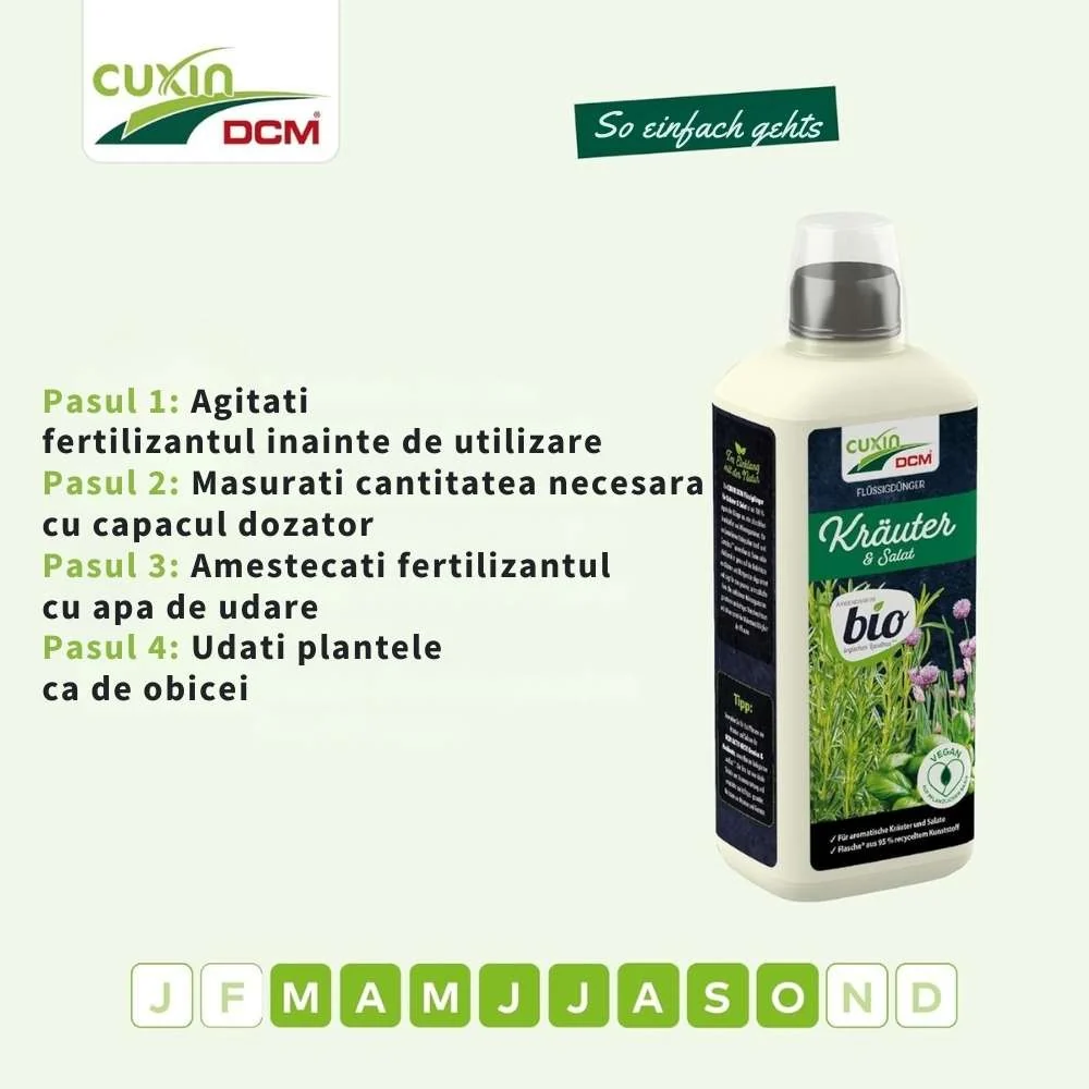 Ingrasamant lichid pentru ierburi si salata CUXIN DCM, organic, 800 ml