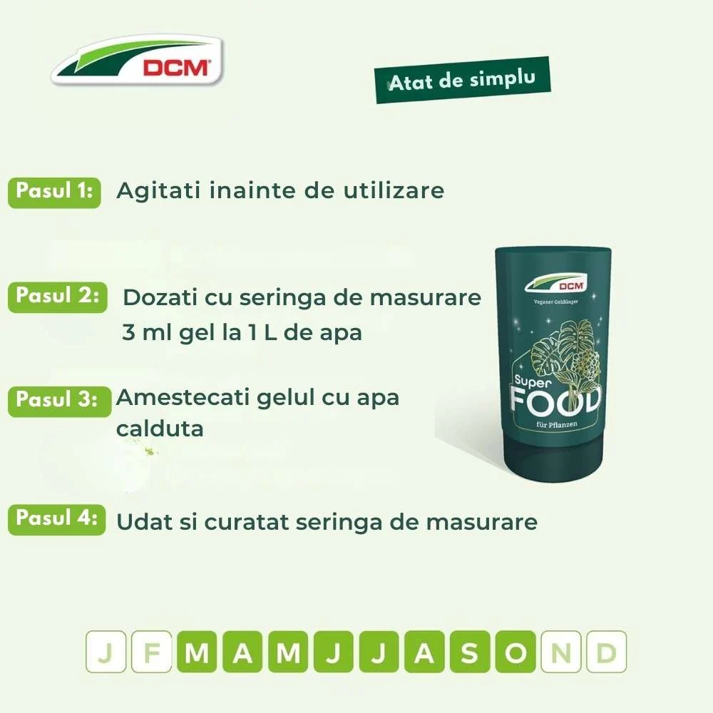 Ingrasamant lichid vegan DCM Superfood pentru plante de interior si balcon, gel solubil cu aminoacizi vegetali, stimulent...