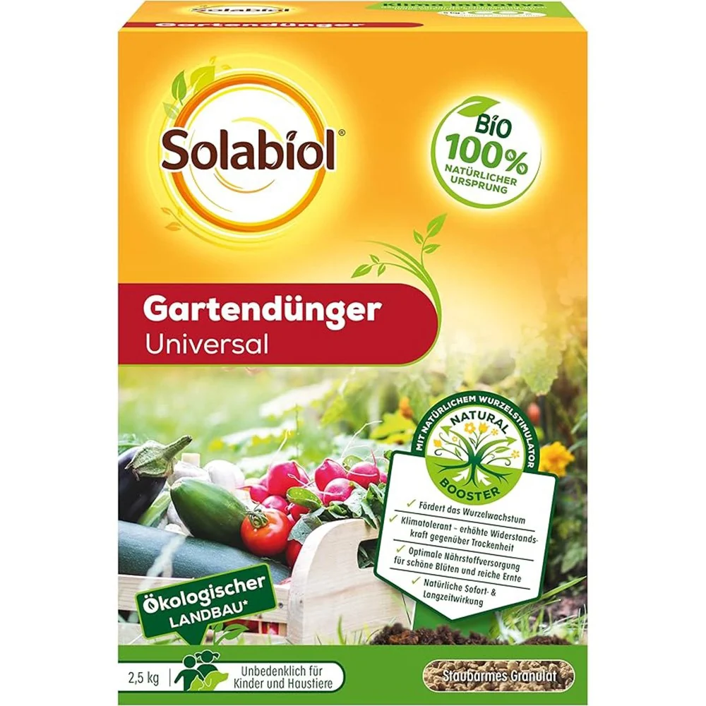 Ingrasamant Organic Universal pentru Gradina, 2.5 kg, cu Efect Imediat si de Lunga Durata pentru Fructe, Legume si Plante...